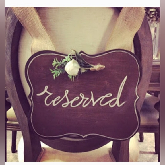 Floral Reserved Sign - Picture 2 of 3